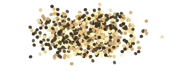 Glittering golden confetti png. Glittering golden confetti falls from above on transparent background. Celebrate festivals.
