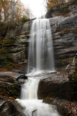 Fototapeta na wymiar Twin Falls Waterfall in Upstate South Carolina