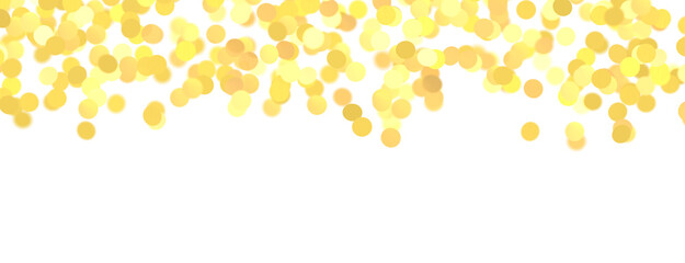 Golden serpentine confetti on transparent background. luxury isolated