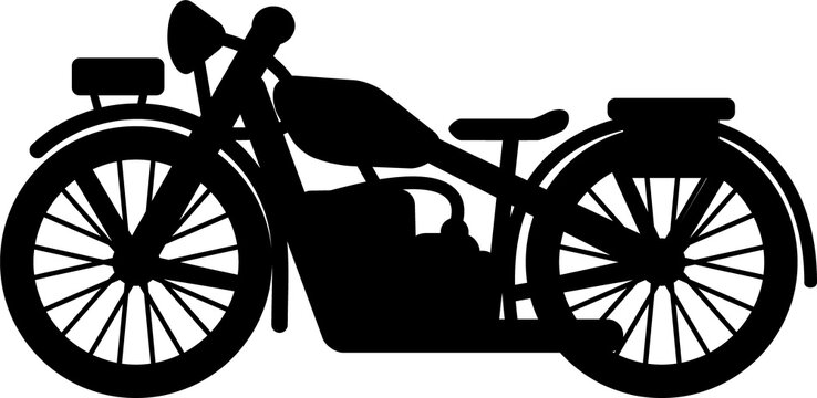 Vintage motorcycle silhouette