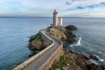 View of the Phare du petit minou in Plouzane, Brittany, France