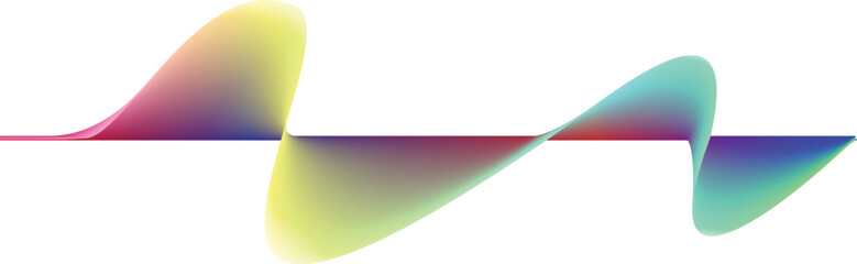 Vector Illustration .Fluid gradient. Line Logo . Colorful sound wave equalizer .Design element . Abstract liquid shape .