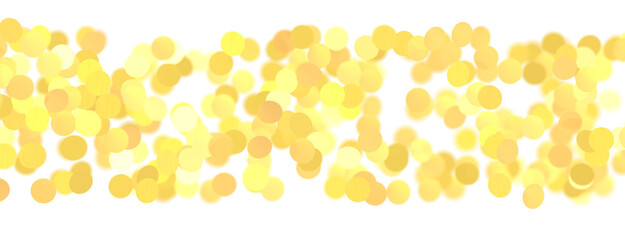 Golden serpentine confetti on transparent background. luxury isolated