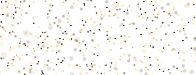 Gold confetti background, isolated on transparent background