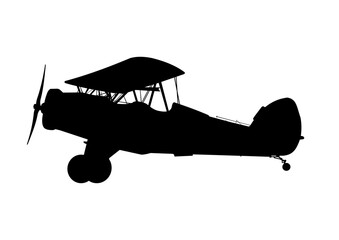 biplane isolated on white