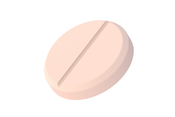 Pill isolated on white background. 3d render