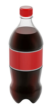Bottle of soda on transparent background