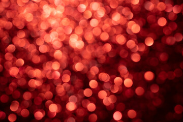 Red festive sparkling background. Backdrop for Valentine's Day.