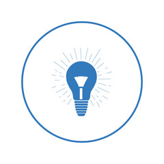 Brainstorm lamp light bulb icon | Circle version icon |