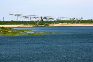 Overburden Conveyor Bridge F60 at the Bergheider See, Lower Lusatia, Germany
