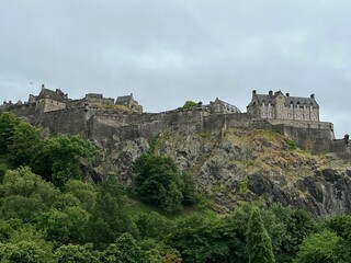 Fototapeta na wymiar Scotland Edinburgh City Castle Rock