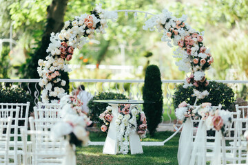 wedding day decoration - flowers on seats
