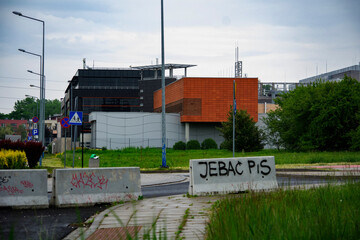 Fototapeta na wymiar napis wykonany przez polskich patriotów 