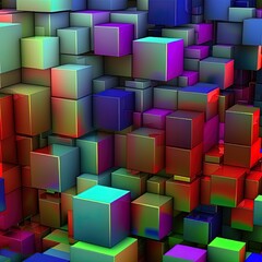 Background from ?llustration of cubes of different colour