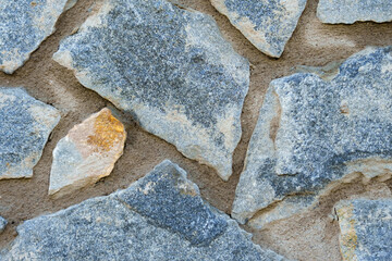 Blue decorative grunge exterior stone wall
