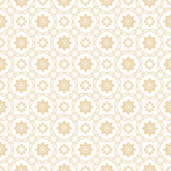 Abstract arabesque asian seamless pattern. Line floral holiday ornamental texture. Artistic geometric background in arab orient style