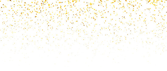 golden glitter falling confetti - obrazy, fototapety, plakaty