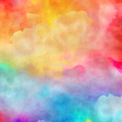 Colorful watercolor background with realistic paper texture.