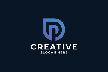 Creative initial letter N logo design with smart combine.