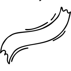 Curved shape. paper strip