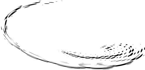 Halftone swirling polka dot outline. A giddy points or drip whirlpool, drain.  Imitation of duplicate bottom layer. Space for copy text. Vector.