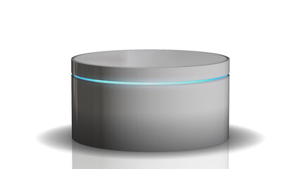 MODERN PRODUCT SHOWCASE STAND WITH BLUE GLOWING LED LIGHT