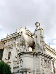 Fototapeta na wymiar Rom Statue dei Dioscuri