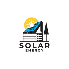 Home solar energy logo design