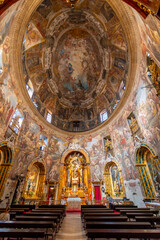 Obraz premium Interior of Saint Anthony of the Germans, Madrid, Spain