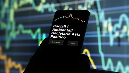Un inversor está analizando el sociali / ambientali societaria asia pacifico etf fondo en...