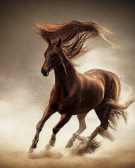 Obraz na płótnie Canvas Running stallion