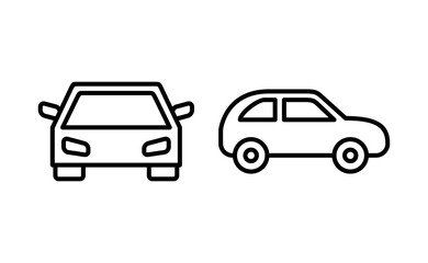 Car icon vector for web and mobile app. car sign and symbol. small sedan