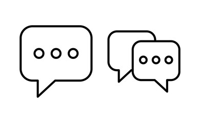 Chat icon vector for web and mobile app. speech bubble sign and symbol. comment icon. message