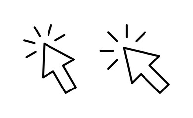 Click icon vector for web and mobile app. pointer arrow sign and symbol. cursor icon