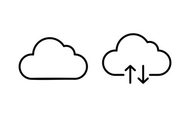 Cloud icon vector for web and mobile app. cloud sign and symbol
