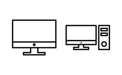 Computer icon vector for web and mobile app. computer monitor sign and symbol