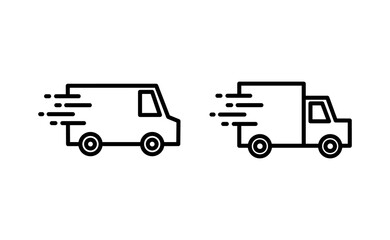 Delivery truck icon vector for web and mobile app. Delivery truck sign and symbol. Shipping fast delivery icon