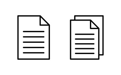 Document icon vector for web and mobile app. Paper sign and symbol. File Icon
