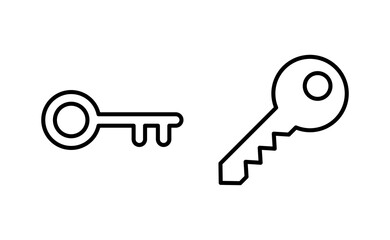 Key icon vector for web and mobile app. Key sign and symbol.