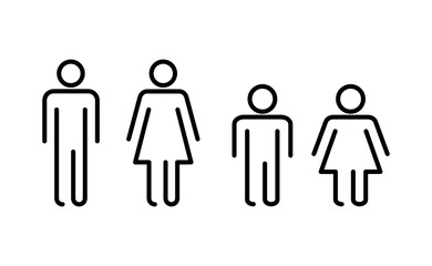 Man and woman icon vector for web and mobile app. male and female sign and symbol. Girls and boys