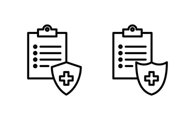 Medical insurance icon vector for web and mobile app. health insurance sign and symbol