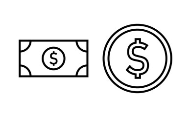 Money icon vector for web and mobile app. Money sign and symbol