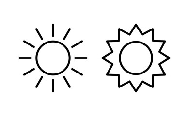 Sun icon vector for web and mobile app. Brightness sign and symbol.