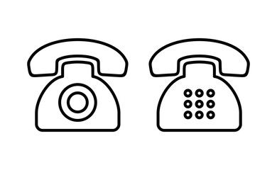 Telephone icon vector for web and mobile app. phone sign and symbol
