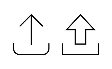 Upload icon vector for web and mobile app. load data sign and symbol