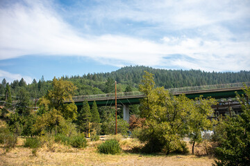 The Dunsmuir Park under the I-5 Interstate Bridge Looking at the Bridge