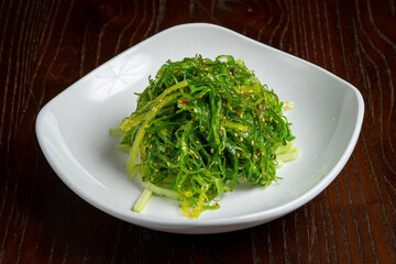 Seaweed salad on a plate