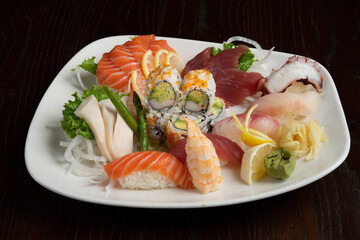 Sushi and sashimi platter