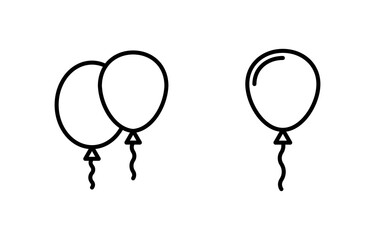 Balloon icon vector for web and mobile app. Party balloon sign and symbol