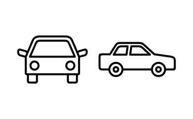 Car icon vector for web and mobile app. car sign and symbol. small sedan